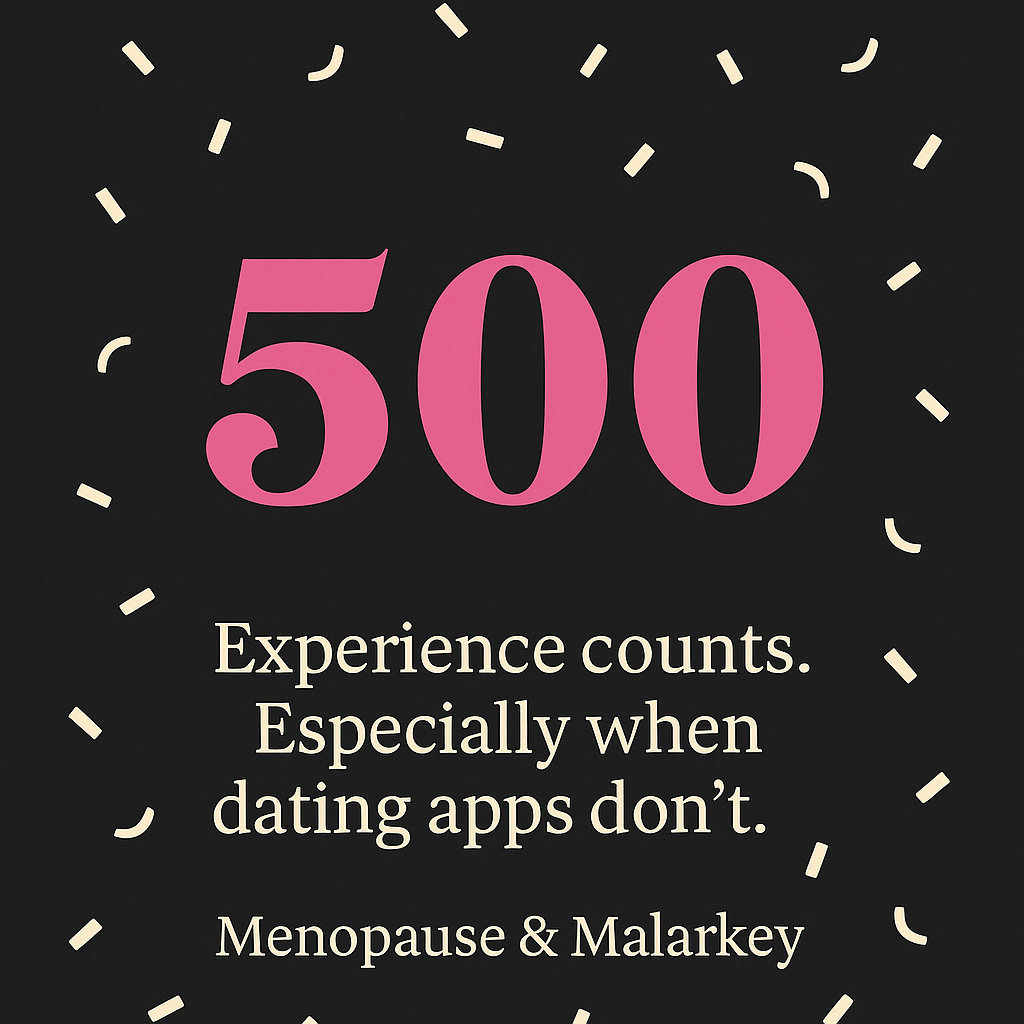Menopause & Malarkey just hit 500 views!
